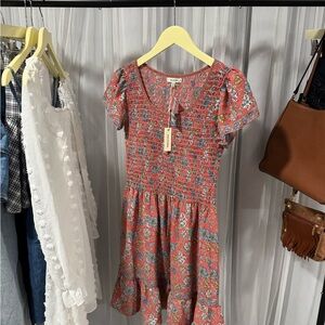 Max Studio Red Floral Maxi Dress